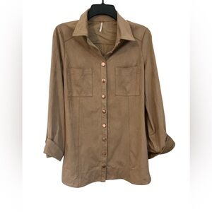 Women’s Free People Ari Faux Suede Shirt Jacket